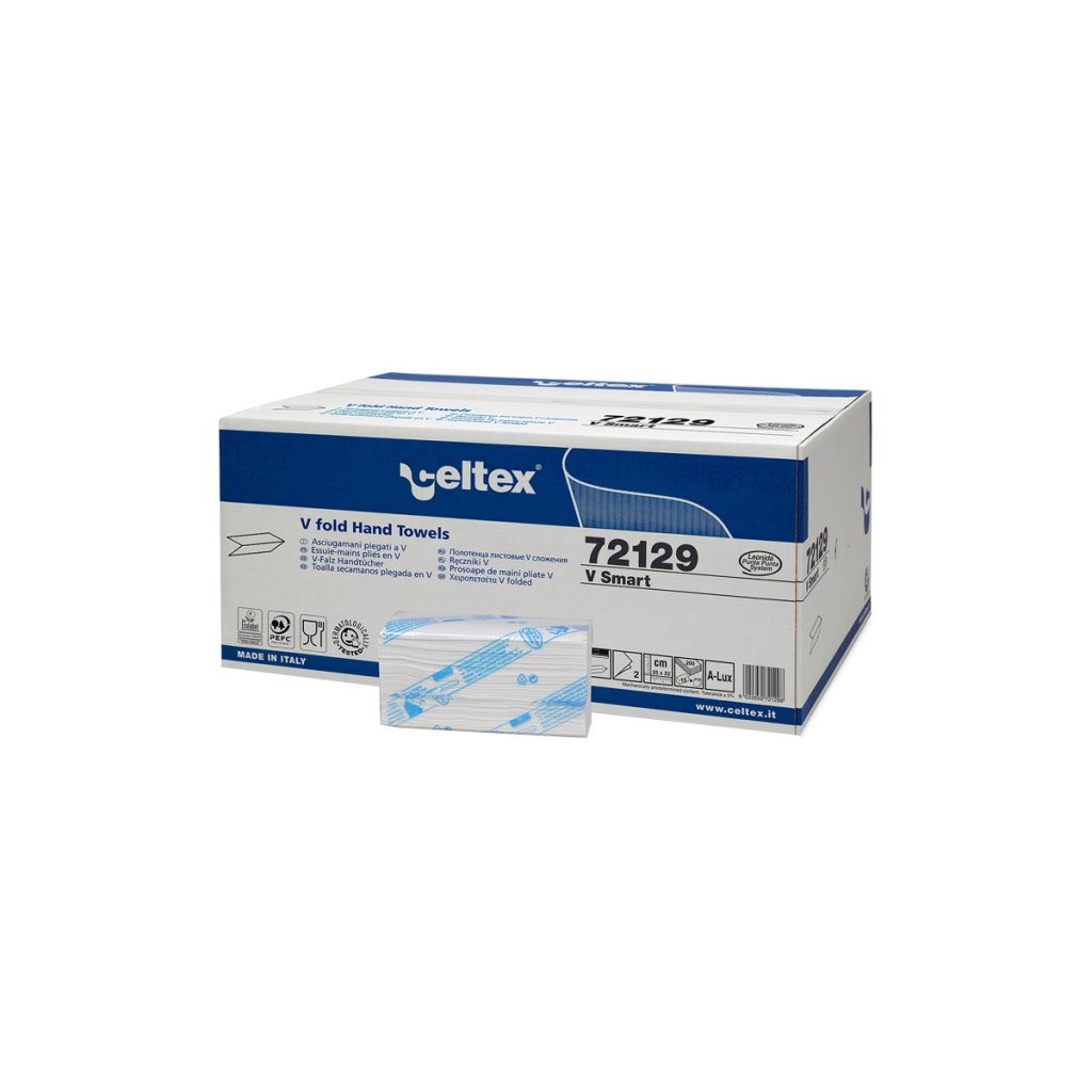 Χειροπετσέτα 2Φυλλη Λευκή 25Χ22cm (3000 Φύλλα)