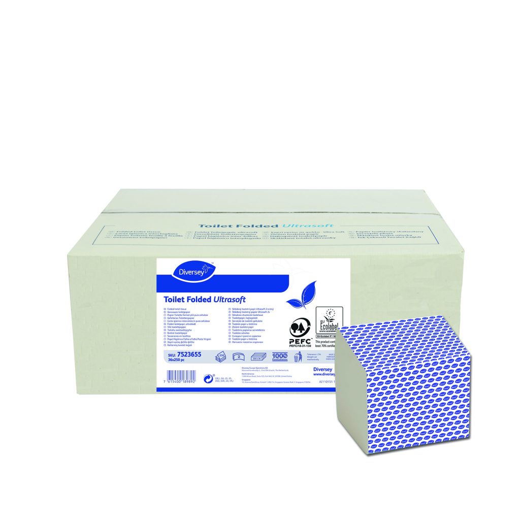 DI ToiletFolded U-soft 2ply 36x250pc W1+