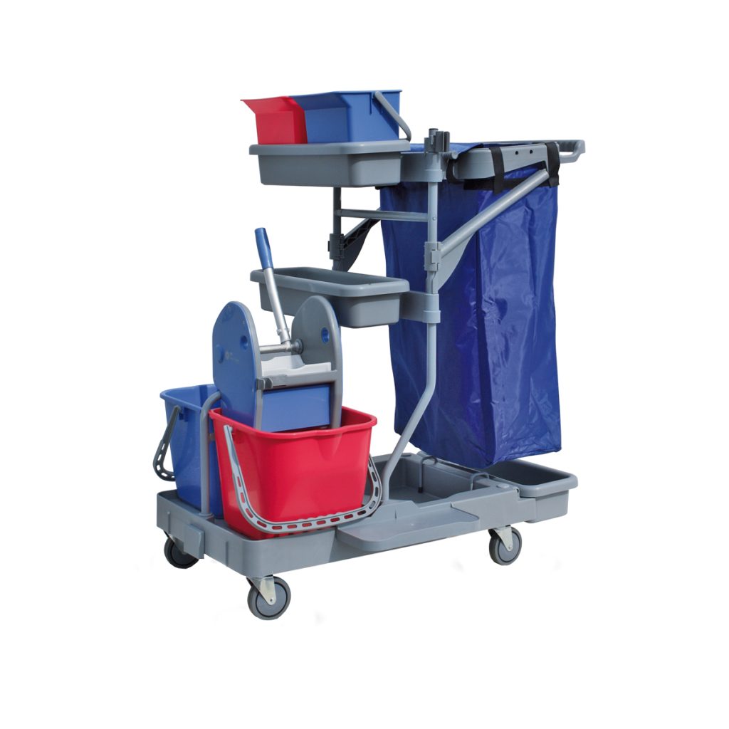 Καρότσι Καμαριέρας Με 2 Κουβάδες & Πρέσσα