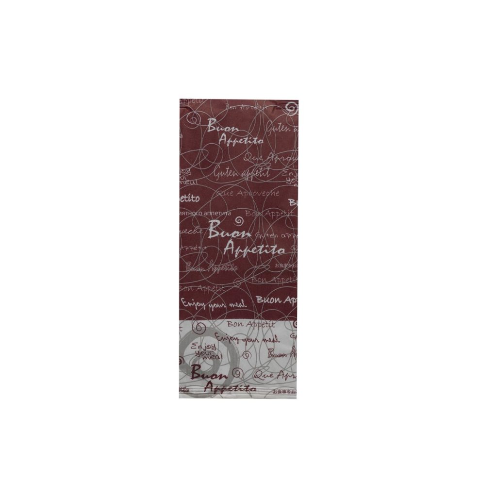Κουβέρ Buon Apetito Κόκκινο-Λευκό Χαρτοπετσέτα 38Χ38cm (125τεμ)