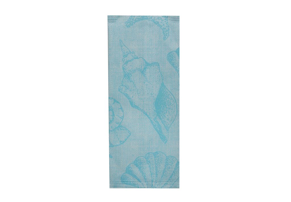 Κουβέρ Γαλάζιο-Κοχύλια Χαρτοπετσέτα 38X38cm (125τεμ)